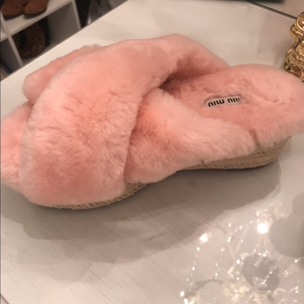Prada Miu Miu Fur slides